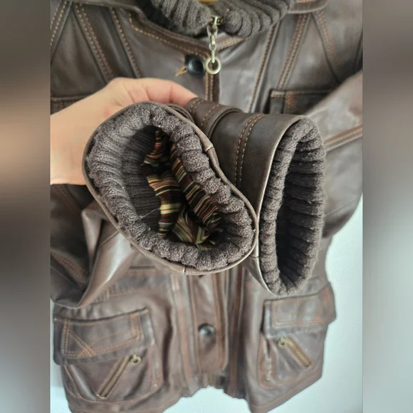 DANIER Brown Leather Jacket - Picture 5 of 15